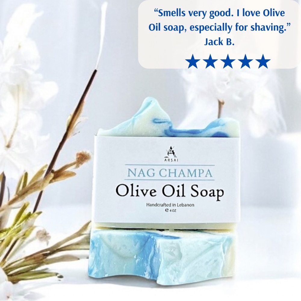Nag Champa Olive Oil Bar Soap - All-Natural & Handcrafted